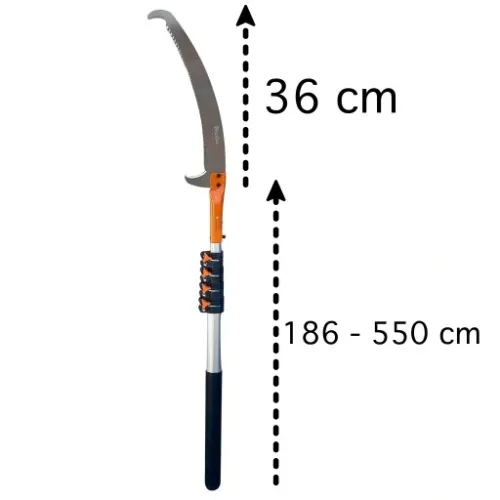 Piła z hakiem teleskopowym do cięcia gałęzi i drewna 5,5m KT-V1501-550 na Arena.pl