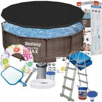 56709 BESTWAY 13w1 BASEN STELAŻOWY 366x100 RATTAN