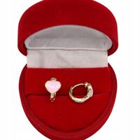 Złote KOLCZYKI ze stali chirurgicznej 316L K657 14K ELEGANCKIE NOWOCZESNE