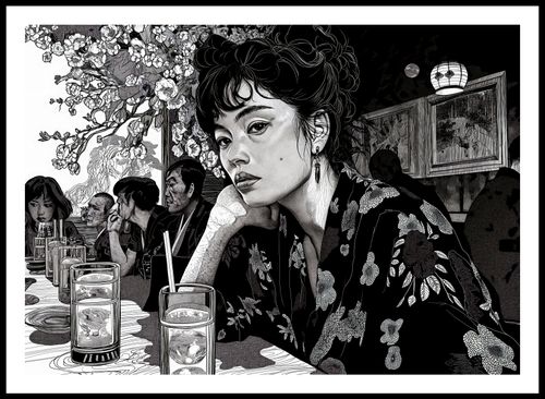 Plakat 84,1x59,4cm Czarne Kimono na Arena.pl