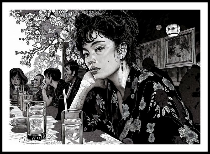 Plakat 84,1x59,4cm Czarne Kimono zdjęcie 3