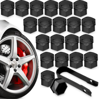 NASADKI NAKŁADKI KAPSLE NA ŚRUBY FELG 17 mm CZARNE