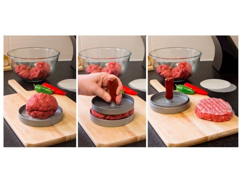 Prasa forma do hamburgerów burgerów kotletów grill zdjęcie 10