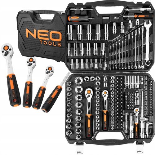 NEO ZESTAW KLUCZE NASADOWE 1/2" 3/8" 1/4" 219ele CRV PŁASKIE TORX na Arena.pl