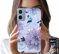 ETUI DO MOTOROLA E15 / G05 - KWIATKI KWIECISTE MODNE WZORY PLECKI