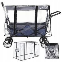 2X OSŁONA PRZECIWDESZCZOWA NA WÓZEK CAMPINGOWY DO 100-120 CM PVC 112X76X50