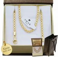 ZŁOTY PEŁNY ŁAŃCUSZEK DAMSKI BISMARK PR. 925 585 SOLIDNY + GRAWER GRATIS