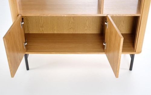 Regał szeroki Zefir dąb/czarny na Arena.pl