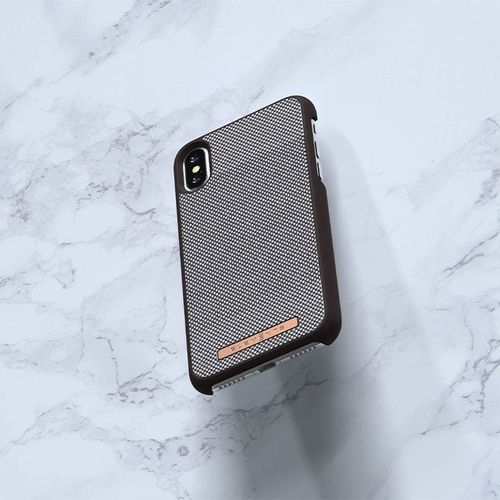 Nordic Elements Saeson Idun - Materiałowe etui iPhone Xs / X (Dark Brown Pattern 1) na Arena.pl