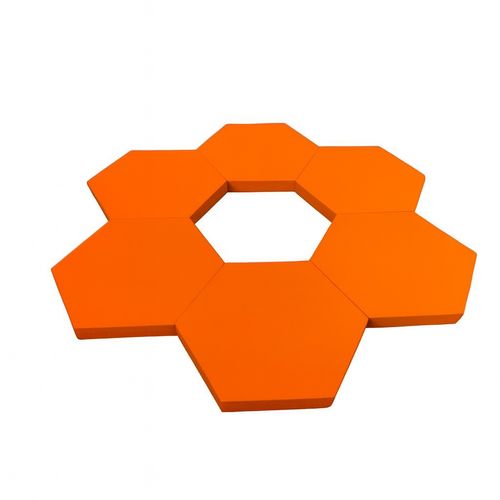 Pianka akustyczna | Gąbka wygłuszająca HEXAGON 32x28x3 cm - pomarańczowy na Arena.pl