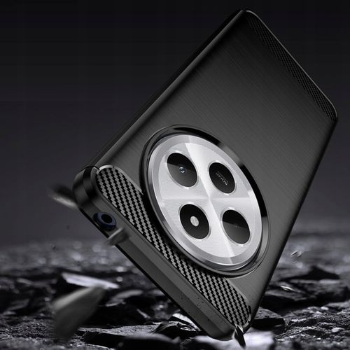 ETUI DO XIAOMI REDMI 14C | PANCERNE KARBON CASE CZARNE +SZKŁO HARTOWANE 9H na Arena.pl