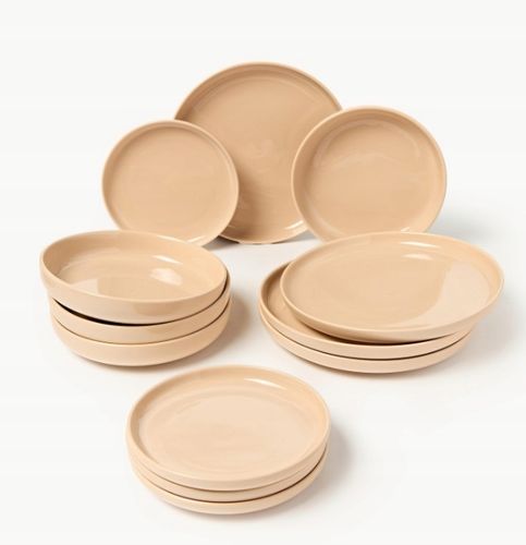 Komplet naczyń z porcelany Nessa, dla 4 osób (12 elem.) na Arena.pl