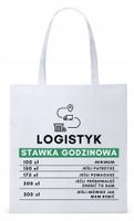 Torba Biała Eco Shopper Dla Logistyka Prezent Z Nadrukiem Ze Zdjęciem