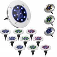 Lampa solarna wbijana FORTRADE srebrny 13 cm 12 szt.