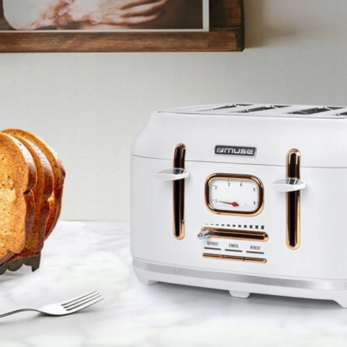 TOSTER OPIEKACZ 4 TOSTY RETRO 1800W NA 4 TOSTY BIAŁY/ZŁOTY MUSE MS-131W na Arena.pl