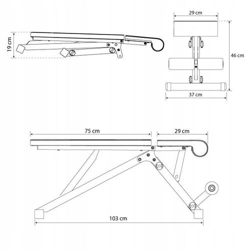 Ławka treningowa do cwiczen ławeczka regulowana składana skośna pod SZTANGĘ na Arena.pl