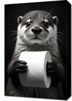 Obraz 40x60cm Vintage Artystyczny | Wydra | Portret Zwierząt Pop Art