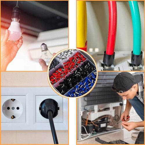 PRASKA ZACISKARKA DO KONEKTORÓW KOŃCÓWEK KABLI PRZEWODÓW + 1200 SZT na Arena.pl