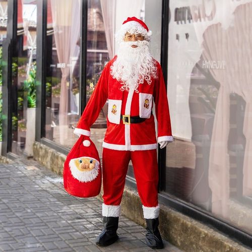 Strój Mikołaja Gwiazdora Kostium Welurowy Zestaw XXL 6 Elementów na Arena.pl