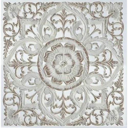 Dekoracja ścienna DKD Home Decor Biały Mandala Drewno MDF (60 x 2 x 60 cm) na Arena.pl