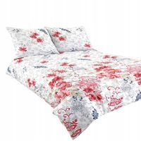 Pościel 220x200 satyna bawełna kwiaty PREMIUM 08A MATEX