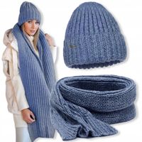 CIEPŁY Komplet CZAPKA + SZAL SZALIK POLSKI KOLORY