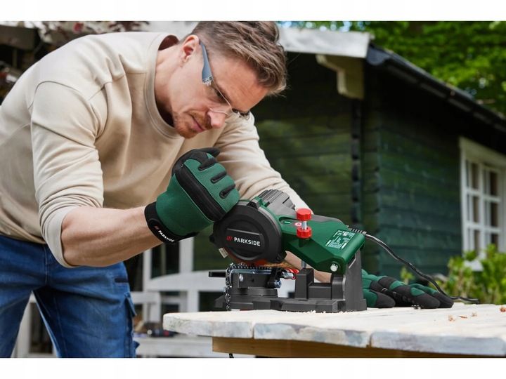 ELEKTRYCZNA OSTRZAŁKA DO ŁAŃCUCHÓW PARKSIDE PEKSG E4 85 W TARCZA 104 zdjęcie 2