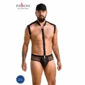 passion john black s/m - zestaw bielizny z poliuretanu i poliestru