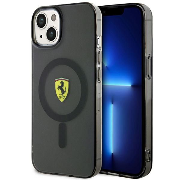 Etui Ferrari do iPhone 15, iPhone 14, iPhone 13, Czarny MagSafe zdjęcie 1