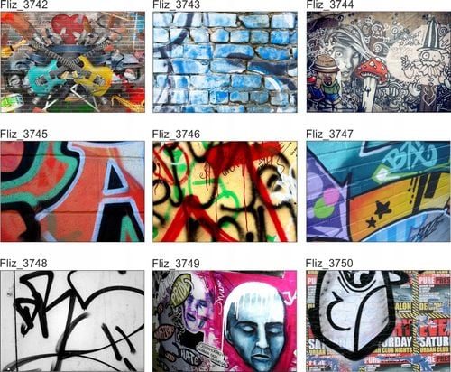 FOTOTAPETA MOTYW GRAFFITI NAPISY KOLOROWE 3D na Arena.pl