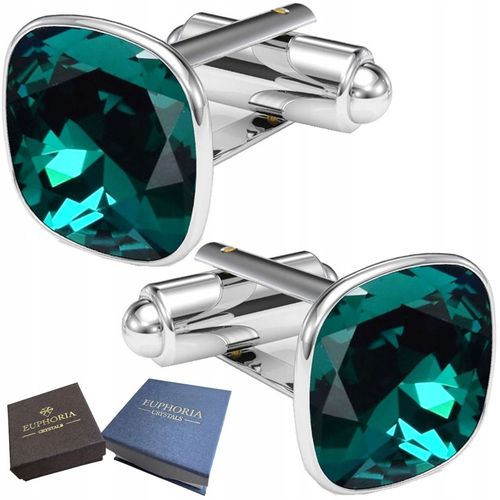 Spinki Do Mankietów Srebrne 925 Kryształ Na Prezent Dla Kobiety Mężczyzny na Arena.pl