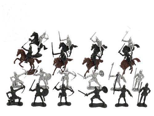 Drewniany Zamek RYCERZE RYCERZYKI ŻOŁNIERZE 60szt na Arena.pl