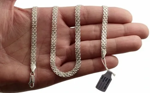 Naszyjnik Srebrny Bismark Diamentowany 4,60 mm pr 925 Grawer Gratis zdjęcie 9