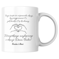 Prezent na dzień Babci Kubek z personalizowanym imieniem