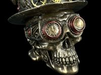 Steampunk Czaszka z Cylindrem WU77638A4