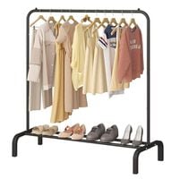 Wieszak na Ubrania Stojący Szafka Metalowa Stojak na Buty Składany