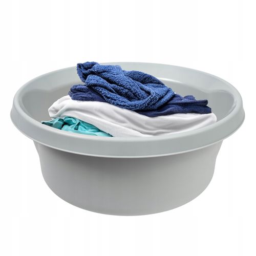 KADAX Miska Plastikowa 9L Okrągła Na Pranie Szara na Arena.pl