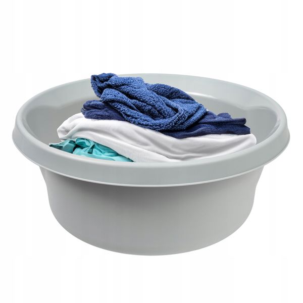 KADAX Miska Plastikowa 9L Okrągła Na Pranie Szara zdjęcie 8