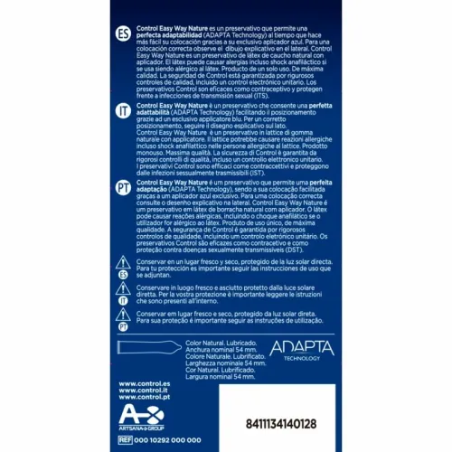 control natura easy way 10 szt. prezerwatywy z aplikatorem, lateks na Arena.pl