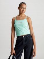 Calvin Klein Jeans top damski zielony na ramiączkach rozmiar S