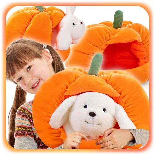 MASKOTKA PIESEK W DOMKU Z DYNI Pluszowy Pies PLUSZAK 2w1 dla dzieci 25 cm na Arena.pl