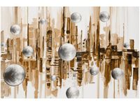 60X40CM MIASTO ZE SNU BRĄZACH OBRAZ