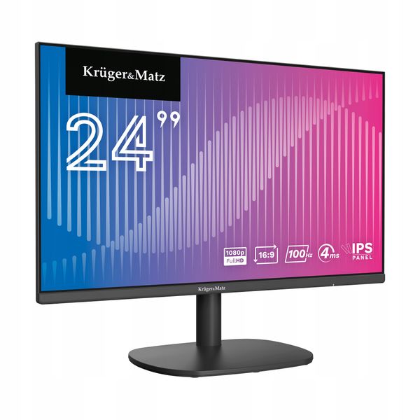 Monitor do komputera E-LED FULL HD IPS 24 cale KrugerMatz HDMI VGA 100Hz zdjęcie 12