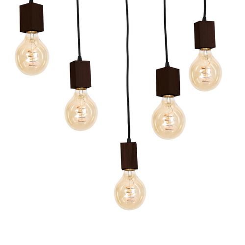 Lampa Wisząca JACK 5xE27 Orzech na Arena.pl