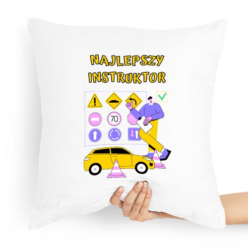 Poduszka Dla Instruktora Najlepszy Instruktor Z Nadrukiem Ze Zdjęciem na Arena.pl