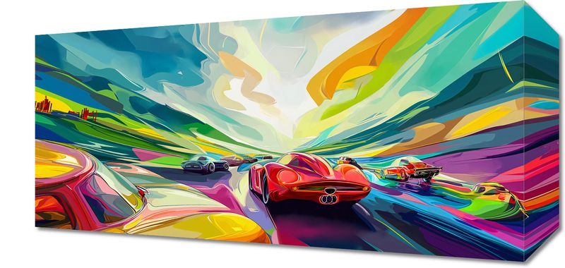 Obraz 40x20cm Wyścig Przy Barwach zdjęcie 1