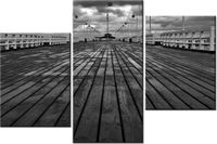 60 90CM OBRAZ 3 ELEM SOPOT MOLO ŚCIENNY DRUK PŁÓTNO