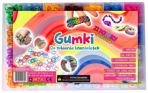 GUMKI DO ROBIENIA BRANSOLETEK DUŻY ZESTAW 6800 ELEMENTÓW XXL DLA DZIECKA na Arena.pl
