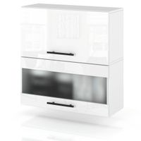 Szafka Kuchenna Wisząca Witryna Klapowa 60cm Spremium Biały Połysk