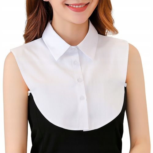 KOŁNIERZ Z ZAPIĘCIEM BIAŁA FAŁSZYWA DAMSKA KOSZULA BIAŁY KOŁNIERZYK na Arena.pl